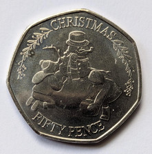 🎄 ⛄⛄2023  Gibraltar Christmas 50p Coin Xmas Snowman 50p Coin Uncirculated ⛄⛄🎄