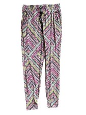 TU Ladies Cropped Elasticated Multicolour Paisley Drawstring UK8 Pyjama Bottoms