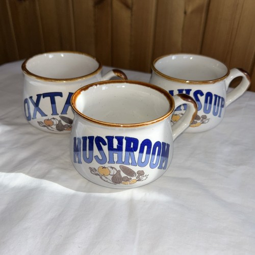 Vintage soup mugs bowls - soup, x3