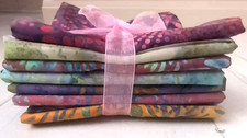 Pack of 8 Fat Quarters.  Batik