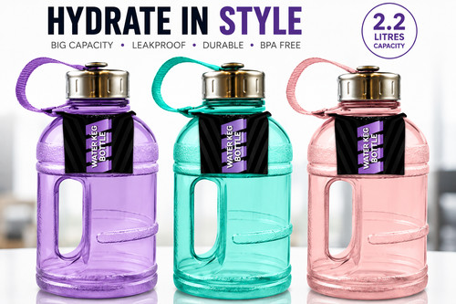 Water keg gym bottle - gym, 2.2