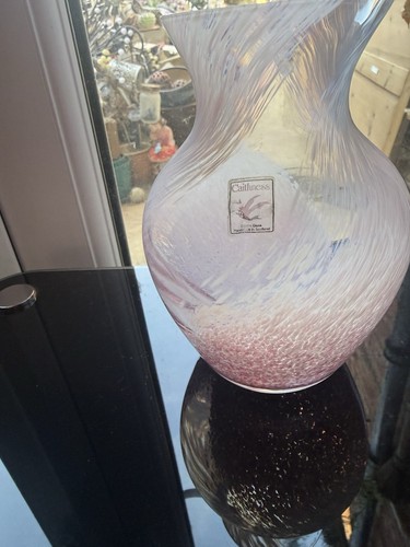 Caithness pink glass vase - pink,