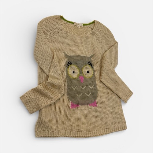 Rewind beige owl graphic - rewind, knit