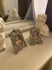 Vintage Pair Of White Metal