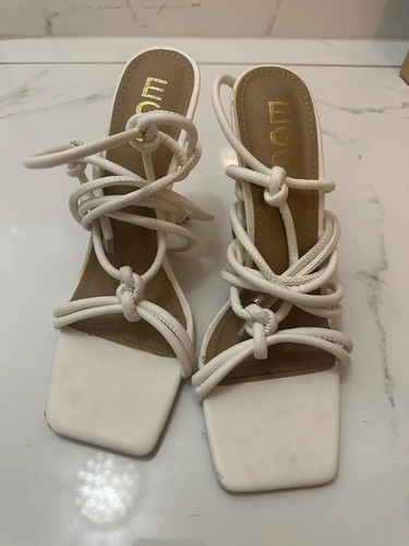 White ego heels - white,