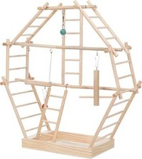 Trixie Wooden Wooden Ladder Bird Playground 44×44×16cm 100% Resin Free Non-Toxic
