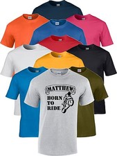 Personalised Name Motorbike Bike Biker Racer Funny Gift T Shirt
