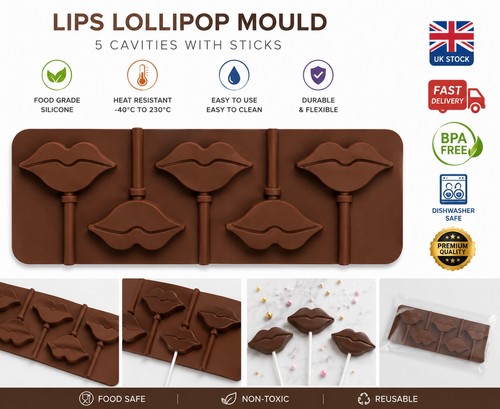 Silicone kissing lips lollipop - silicone,