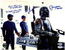 Star Wars (3) Wingreen, Bullock & Burtt Authentic Signed 11x14 Photo BAS #A15136