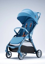 bunnytoo Compact Pushchair Stroller Blue & Orange Brand New 