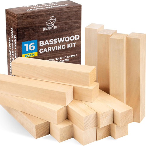Basswood carving blocks - blocks, bw16