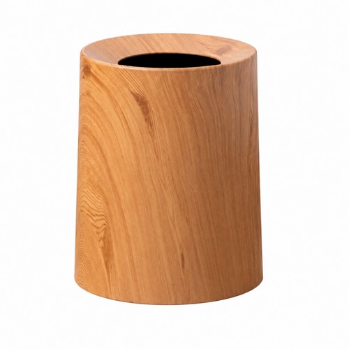 Wood grain plastic trash can - grain,