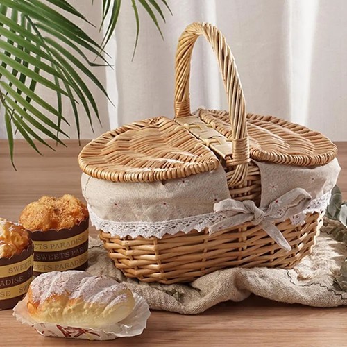 Wicker picnic basket - wicker,
