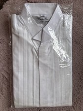 Vintage The Saville Row Dress Shirt - White Cotton Blend 17.5" Wing Collar BNWT