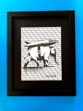 BANKSY + SIGNED GRAFFITI PRINT