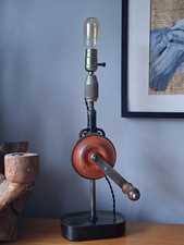 Unique Vintage Stanley Hand Drill Lamp - 1950s Industrial Steampunk - Epoxy Base