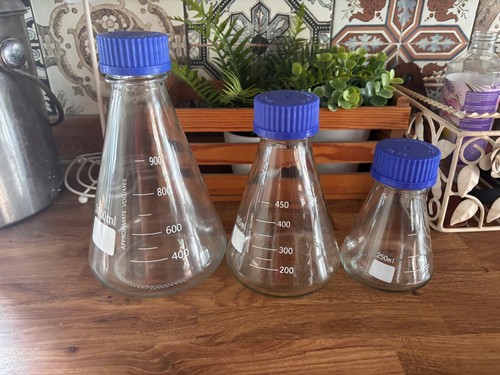 Erlenmeyer flask set pack - flask, 3