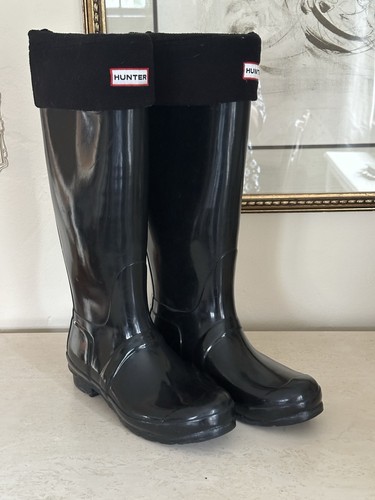 Hunter women glossy black - glossy,
