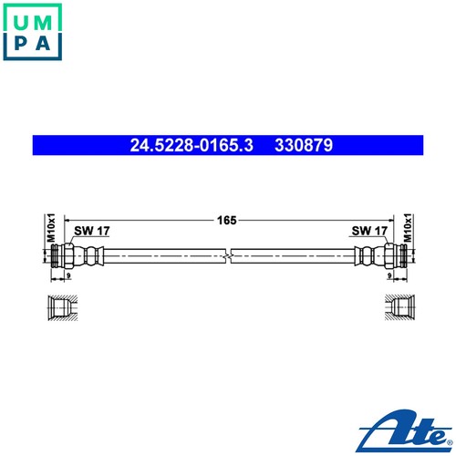 Brake hose 5228 0165 for - brake,