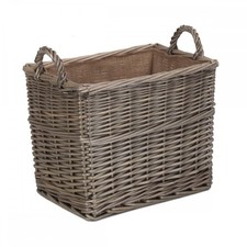 Wicker Log Basket Rectangular