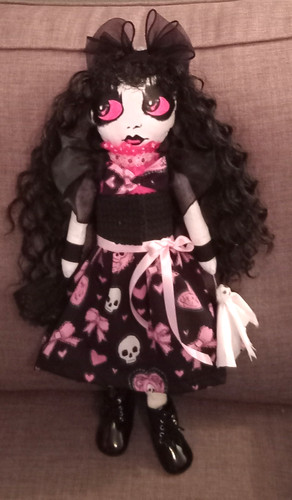 Gothic large rag doll 20 - large,