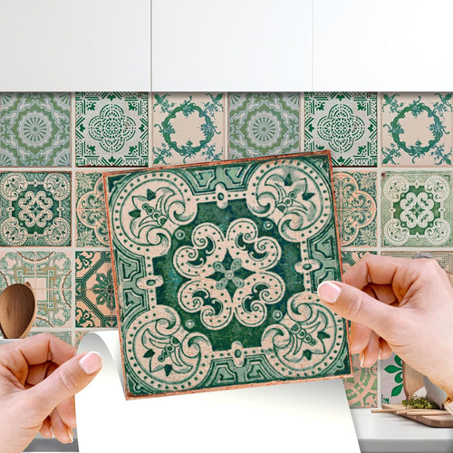 Tile stickers 24pcs 15x15cm - stickers,