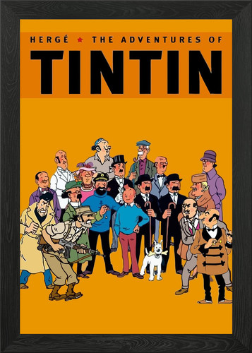 Tintin characters framed wall - tintin,