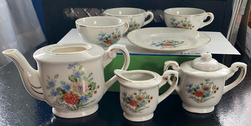 Set vtg floral miniature - set/8,