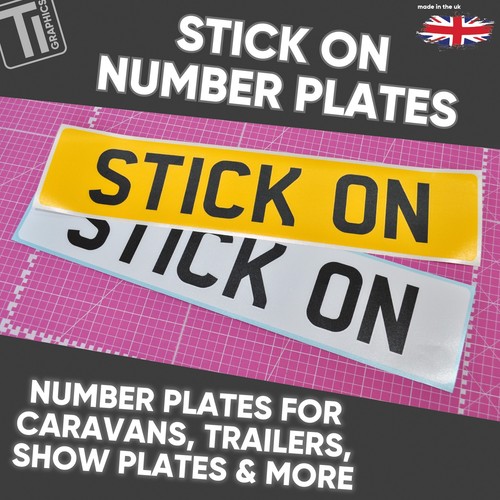 Stick number plate for off - number,