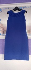 Sleeveless Fitted Dress Kaliko Size 12 Blue  Viscose/Polyester Lined