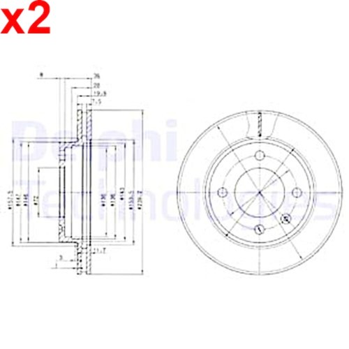 Brake disc delphi - disc,