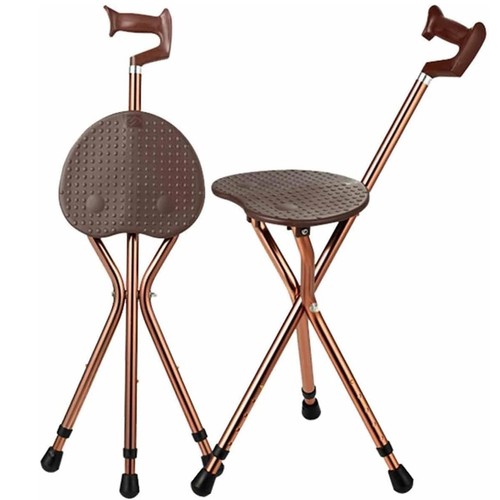 Folding walking stick seat - walking,