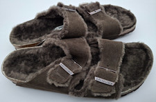 Birkenstock Fur, brown suede and shearling Arizona - UK 10.5, EUR 45 NARROW