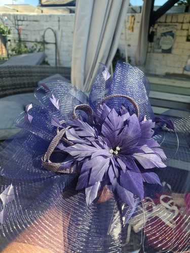 Beautiful fasinator navy by - fasinator,