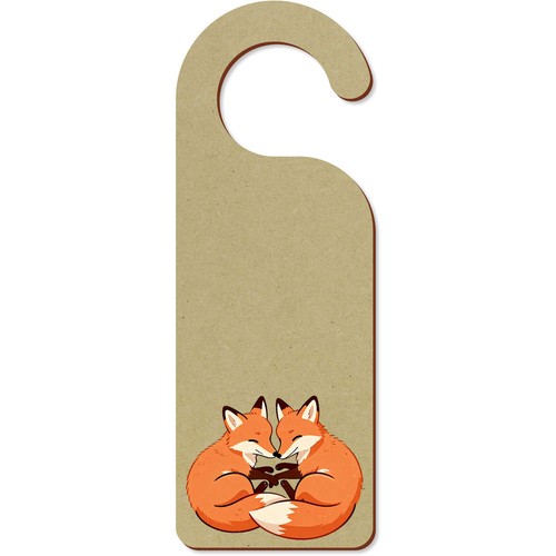 Fox couple door hanger - door,