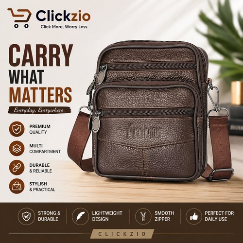 Men leather crossbody - men's,