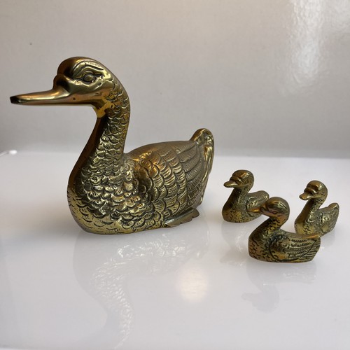 Vintage brass duck - vintage,