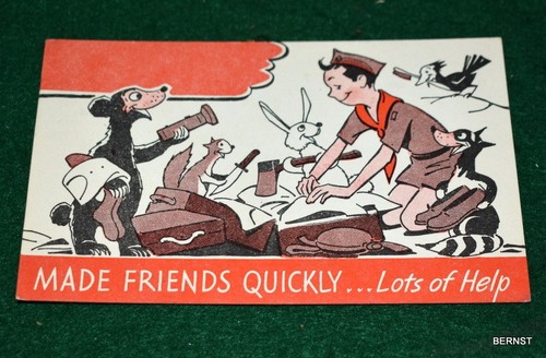 Vintage boy scout postcard - vintage,