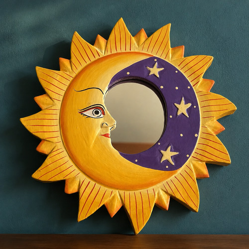 Hand painted celestial sun - celestial,