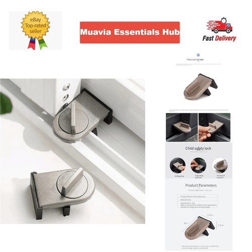 Drill sliding door lock - no-drill,