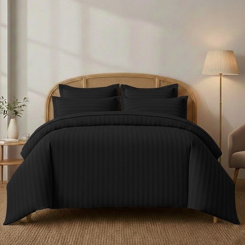 Luxury satin stripe duvet set - luxury,