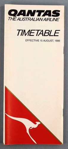 Qantas airline timetable - airline,