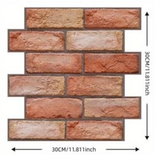 3D Tile Brick Wall Sticker Waterproof Self-adhesive PVC Panel Wallpaper UK 50Pcs
