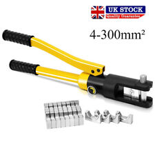 16 Ton Hydraulic Crimper Wire Battery Cable Lug Terminal Crimping Tool w/15 Dies