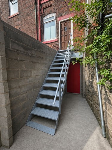 Steel staircase commercial - -,