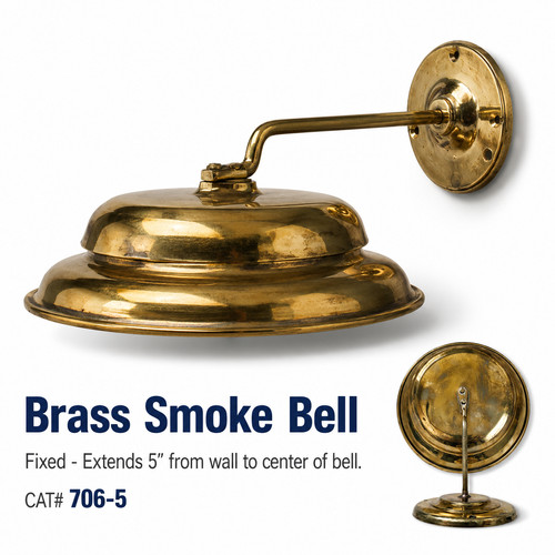Vintage brass smoke bell fixed - vintage,