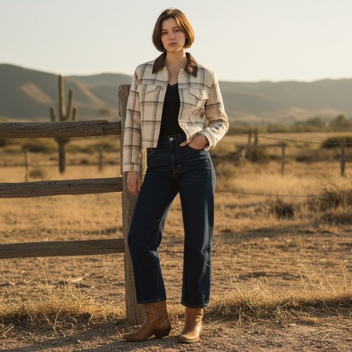 Womens plaid cropped jacket - womens,