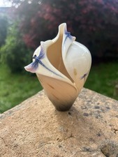 Vintage Franz Dragonfly 3D Vase Porcelain FZ00188 Signed By Jen Woo