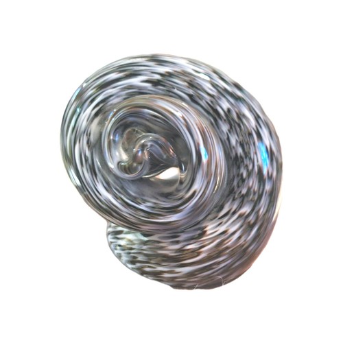 Art glass shell paperweight - shell,