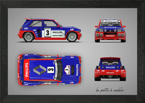 Renault maxi turbo framed - renault,